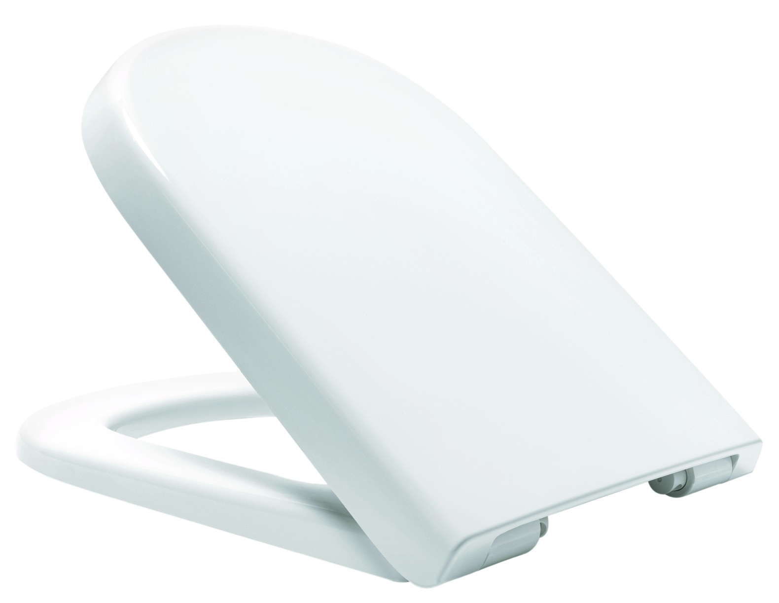 VIGOUR WC-Sitz derby style DERSTYSI weiss mit Edelstahlscharnier  - Bild 1