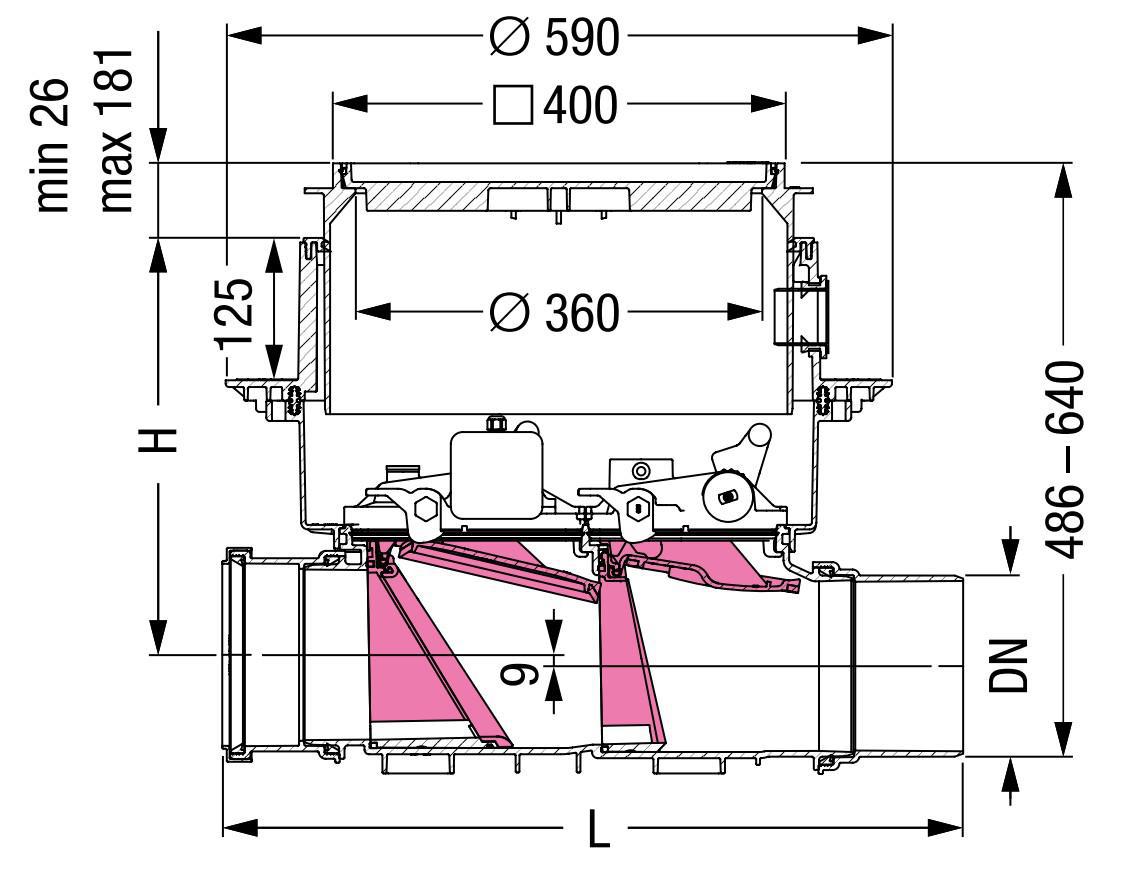 Kessel Rückstauautomat Staufix FKA Komfort DN 125, Bodenplatte, schwarz 84125S - Bild 2