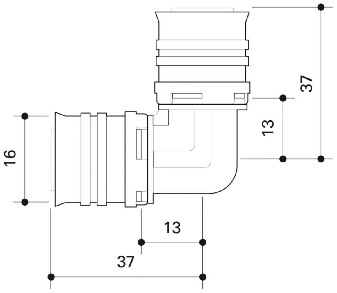 CONEL Connect MV2 Winkel 90 Grad 16 mm CCMVW16N - Bild 2