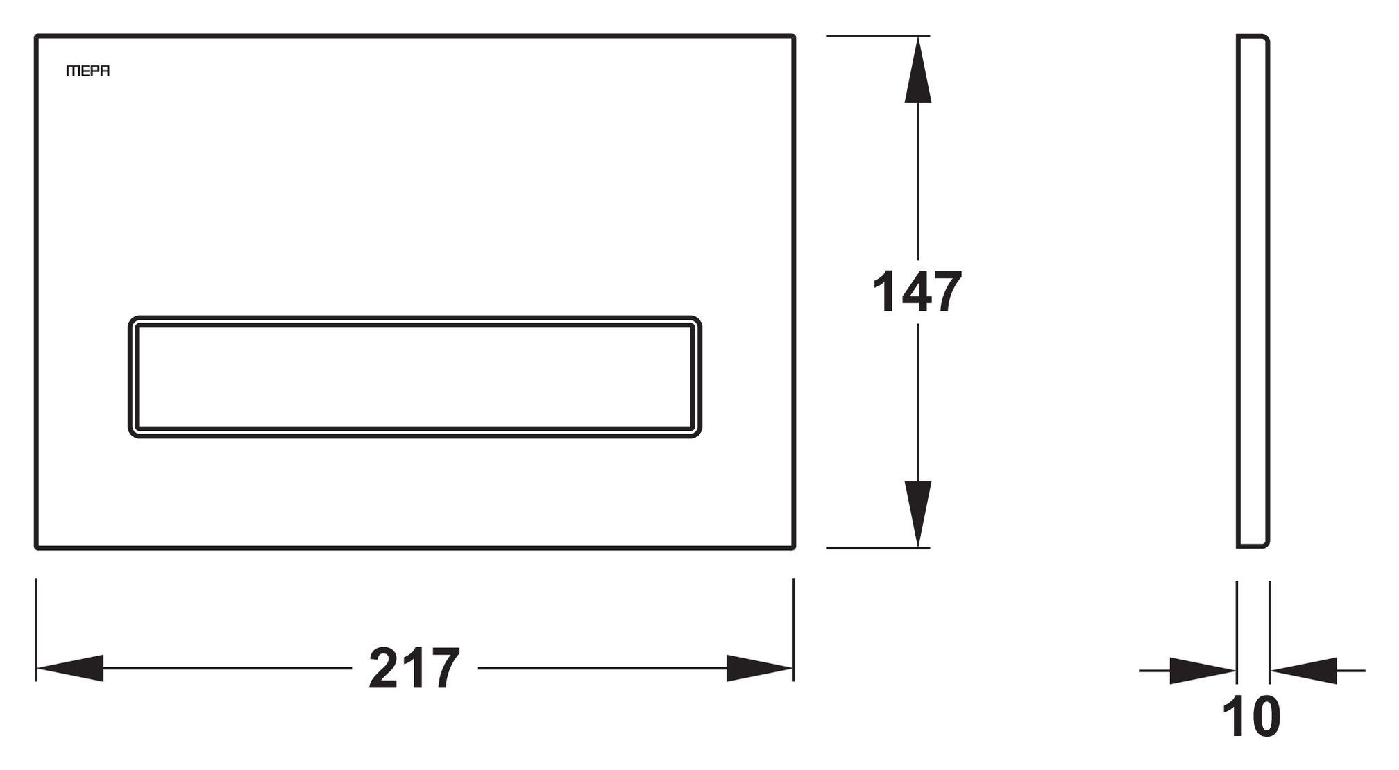 MEPAorbit Betätigungsplatte 1-Mengen aus Kunststoff weiß 421801 - Bild 2