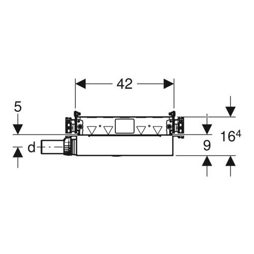 Geberit GIS Element für Dusche mit Wandablauf d50 für FBH ab 90 mm 461.734.00.1 - Bild 3