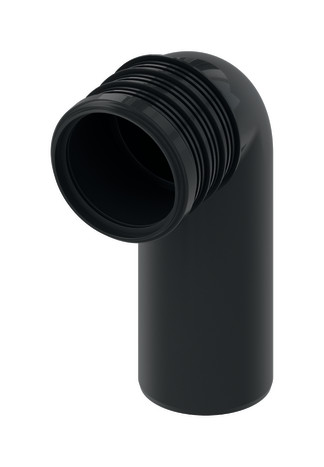 TECEprofil WC-Anschlussbogen DN 90/90 aus PE-HD 90 Grad (schweißbar) 9820315 - Bild 1