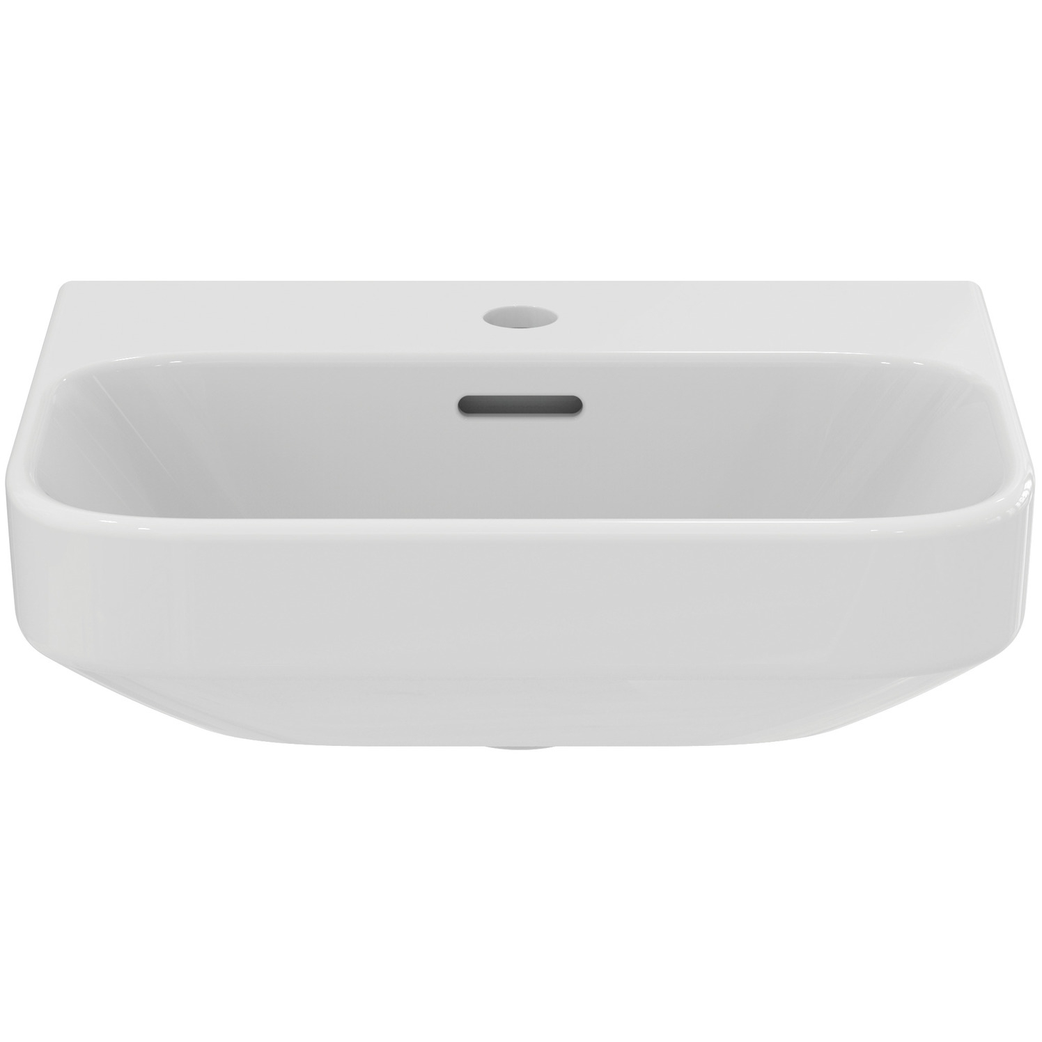 VIGOUR Handwaschbecken derby V3 45x35cm mit Hahnloch und Überlauf