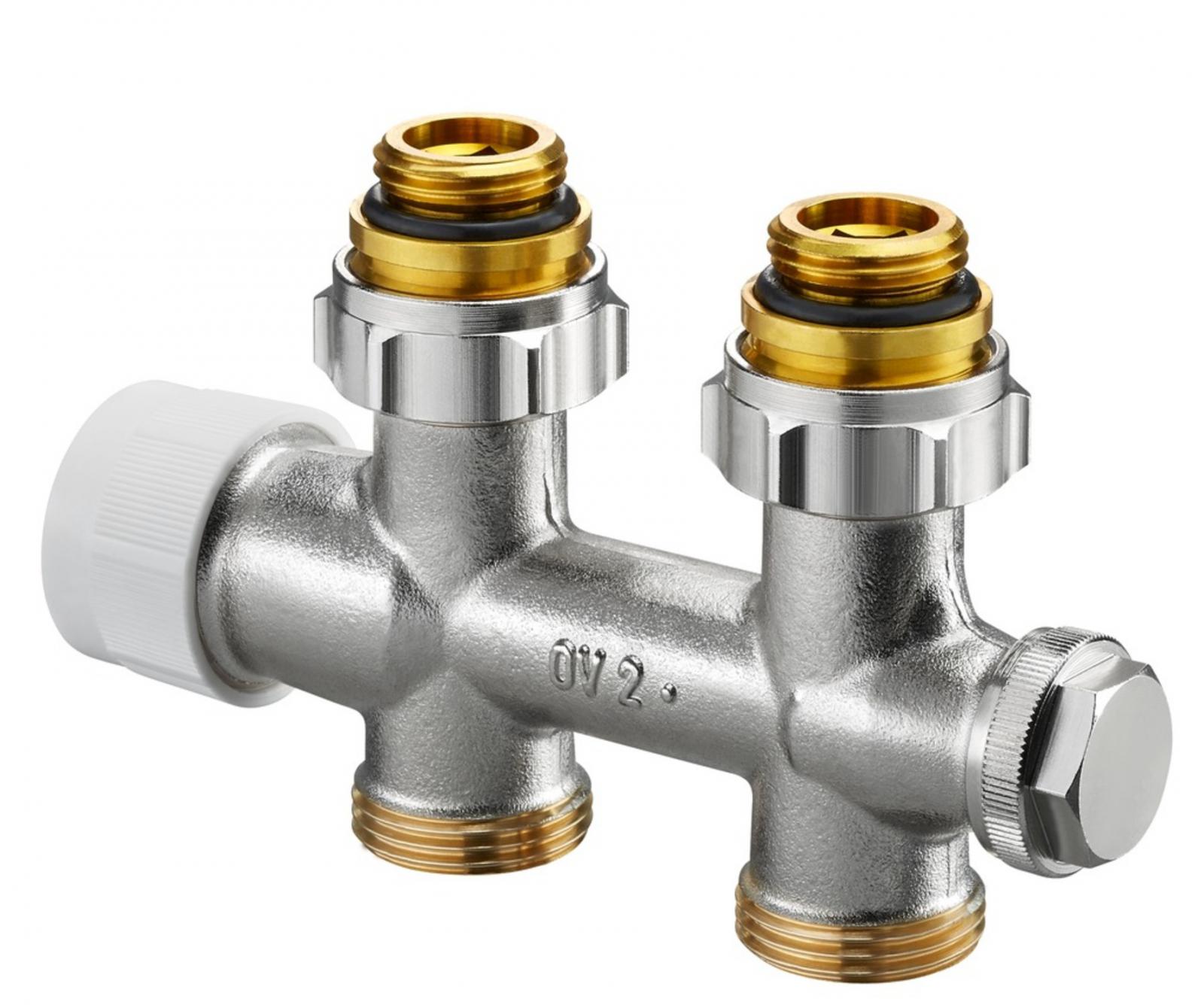 Oventrop Anschlussarmatur Multiblock T 50mm, 1/2'' AG x 3/4'' AG, Durchgang 1184083 - Bild 1