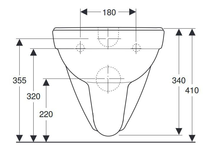 VIGOUR Wand-Tiefspül-WC clivia V2 weiss, spülrandlos