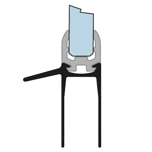 Duka Abtropfdichtung Systemabhängig mit Abrisslinie Komb.Alu-ESG 6mm Länge 1000mm - Bild 1
