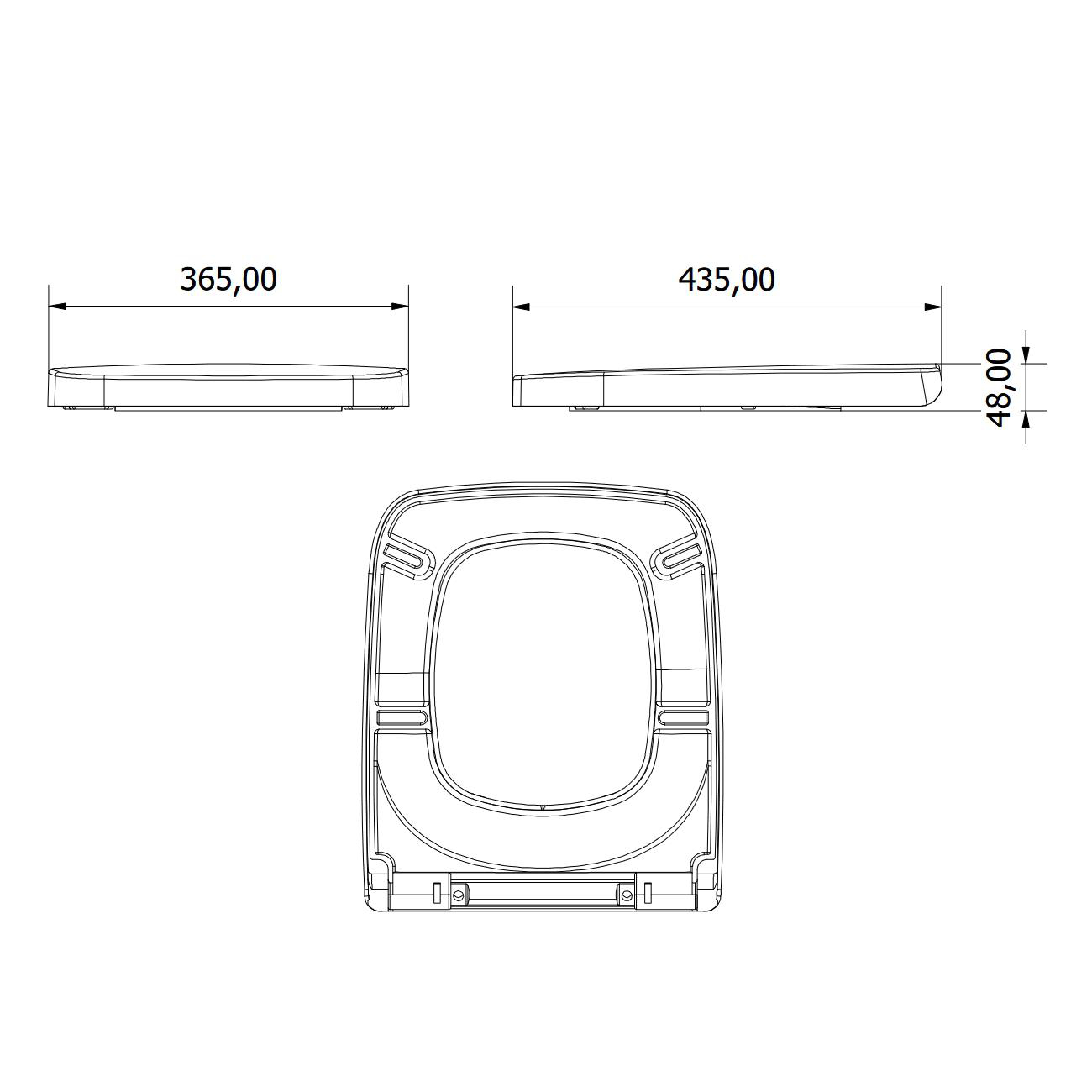 VIGOUR WC-Sitz derby DESI weiss, mit Edelstahlscharnieren, abnehmbar  - Bild 6