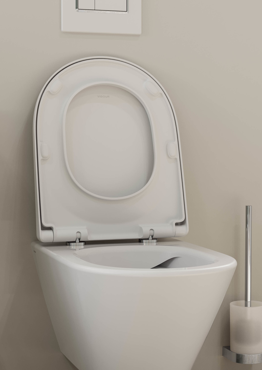 VIGOUR WC-Sitz derby V3 abnehmbar mit Absenkautomatik