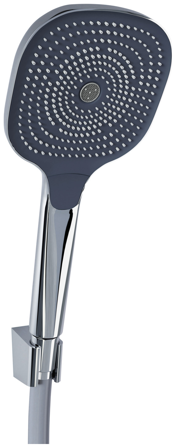 VIGOUR Wannenset V3 mit Wandhalter, Brauseschlauch und Handbrause 3-strahlig softedge verchromt