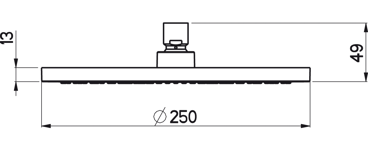 Nikles Kopfbrause Fresh Round 250 schwenkbar 12 l/min verchromt D3605N - Bild 2