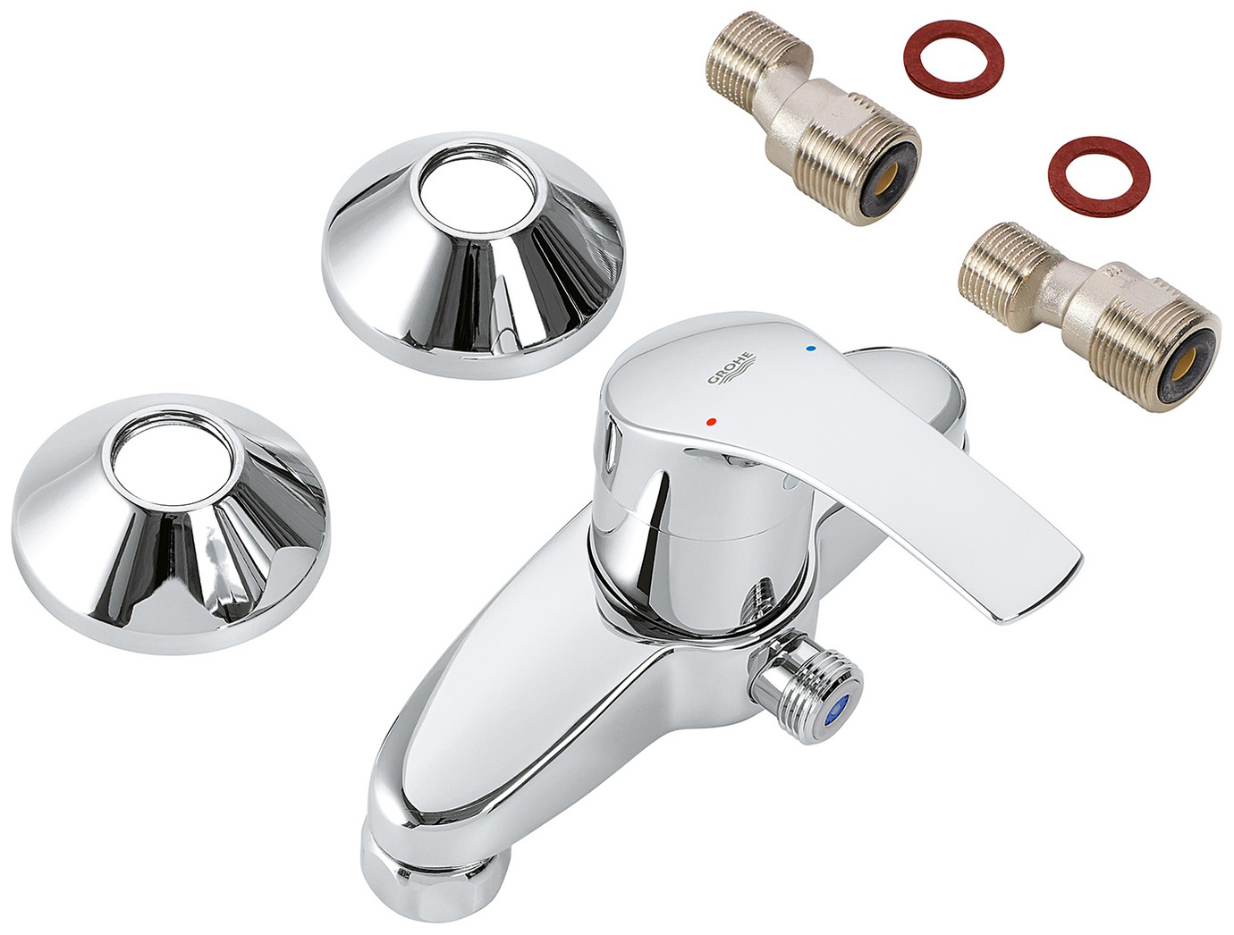 GROHE Eurosmart Brausebatterie chrom Aufputz S-Anschlüsse ohne Brausegarnitur 33555002 - Bild 2