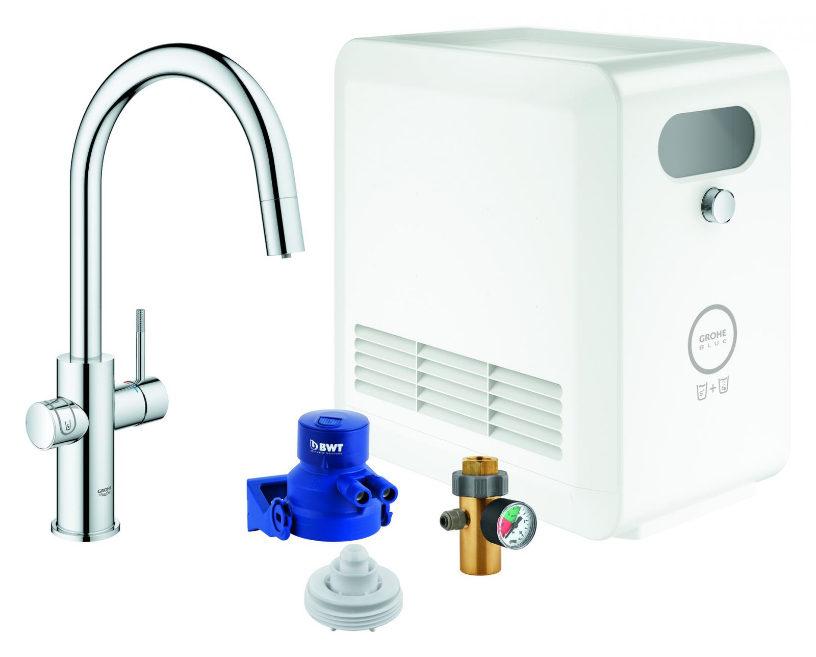 GROHE Blue Professional Starter-Kit Bluetooth/WIFI ausziehbarer C-Auslauf chrom 31325002 - Bild 1