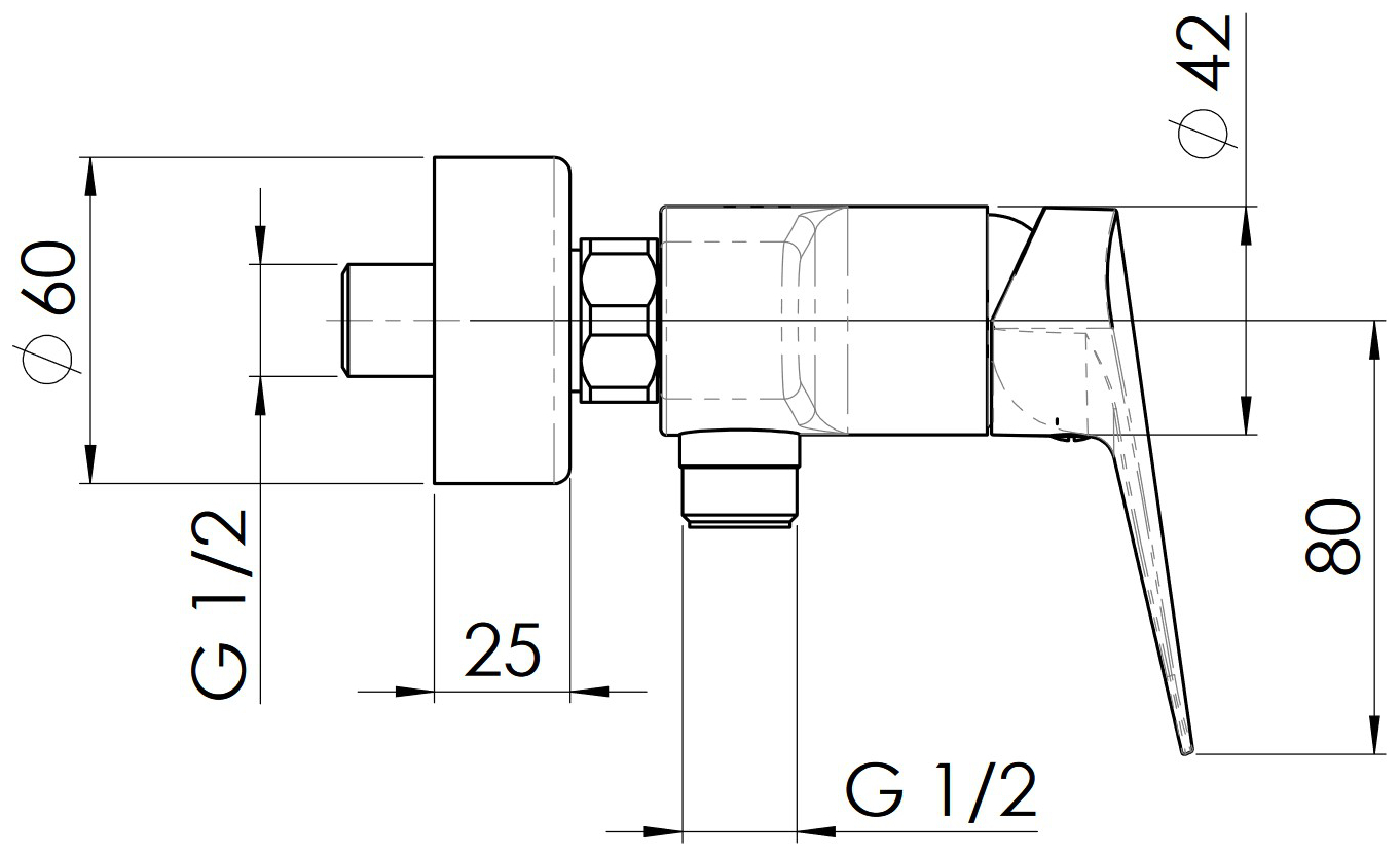 VIGOUR Einhand-AP-Brausebatterie one verchromt ohne Brausegarnitur - Bild 4