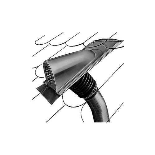 Helios Satteldachhaube Stahlblech verzinkt mit Walzbleirand für Rohre D. 75-110 mm 1476 - Bild 1