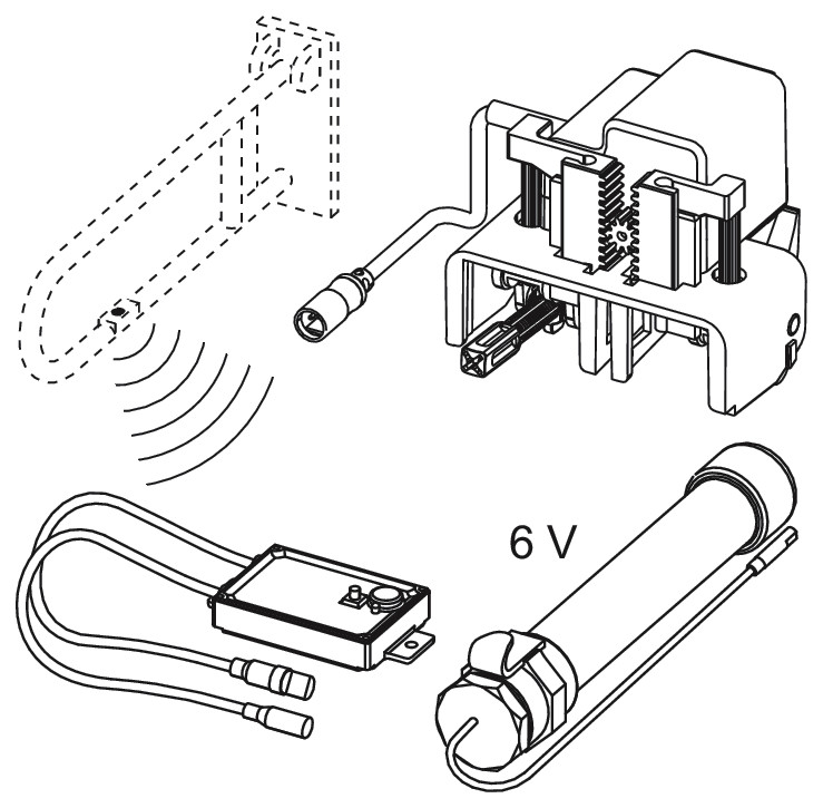 TECEplanus WC-Fernauslösung 6V für Hewi Stützgriffe 9240354 - Bild 3