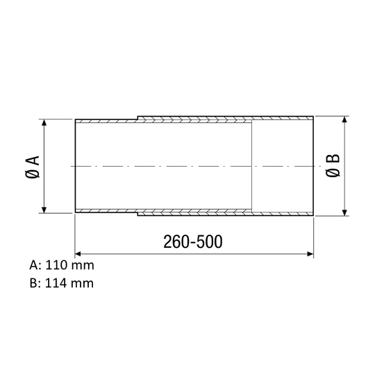 Maico Wandhülse WH 100 Kunststoff ausziehbar DN100 Nr. 0059.1030 - Bild 2