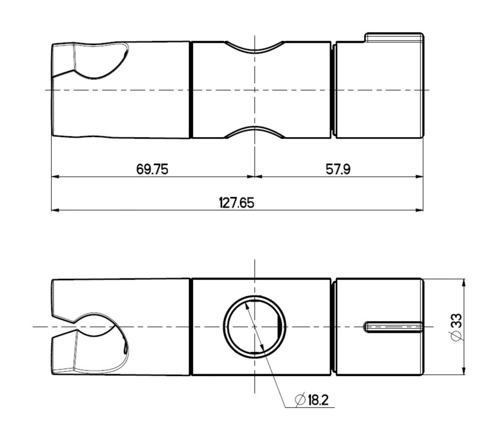 Nikles Gleiter Twist 18 für Techno Brausestange 18mm verchromt 75005TME - Bild 2