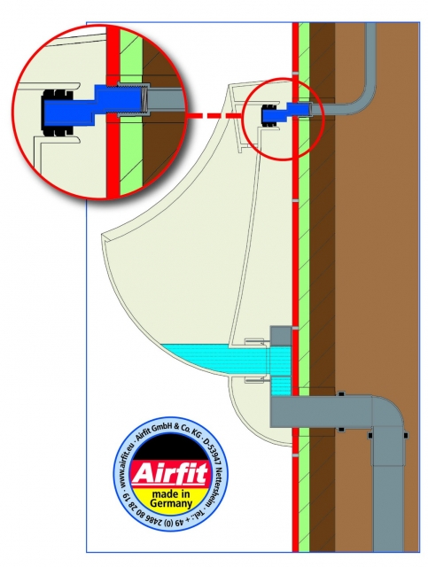Airfit Urinal-Zulauf-Set 1/2'' mit Dichtung Versprung 5mm 90002UZ - Bild 2
