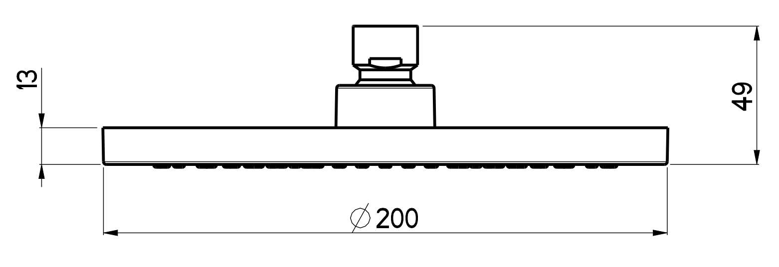 VIGOUR Kopfbrause individual 2.0 Länge 200mm rund schwarzmatt  - Bild 2