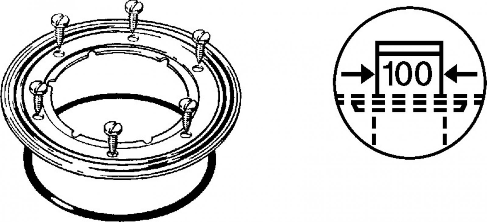 Viega Abdichtungsflansch Advantix 145mm für Aufstockelement/Bodenablauf 4998.2 - Bild 2