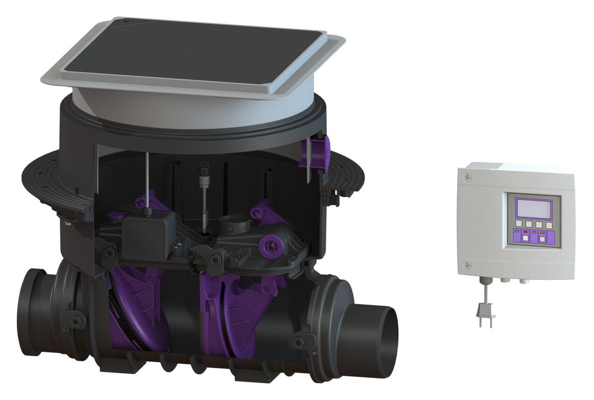 Kessel Rückstauautomat Staufix FKA Komfort DN 125, Bodenplatte, schwarz 84125S - Bild 1