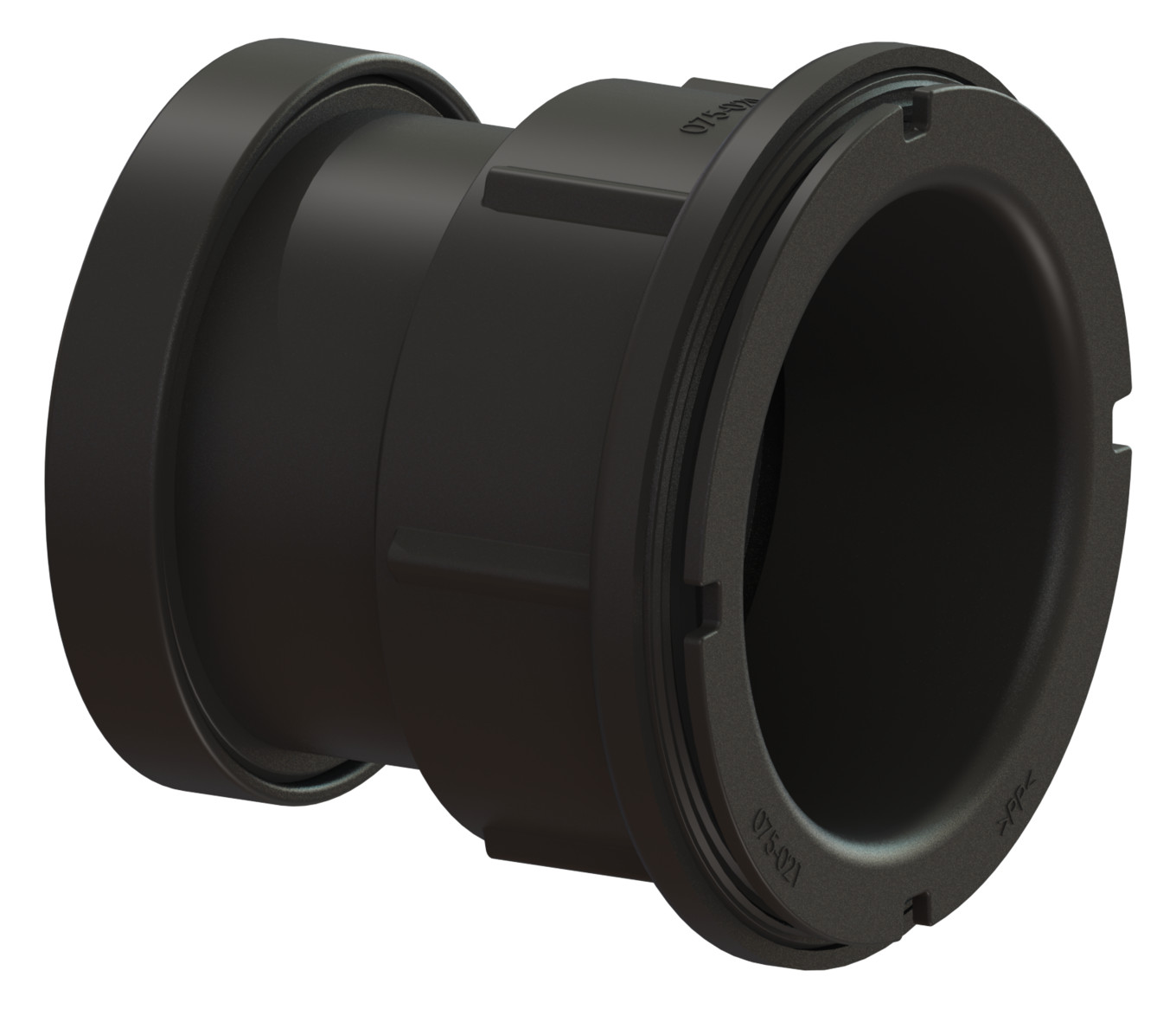 KESSEL Zulaufstutzen DN 70 ABS mit Dichtung und Gewindering 39007 - Bild 1