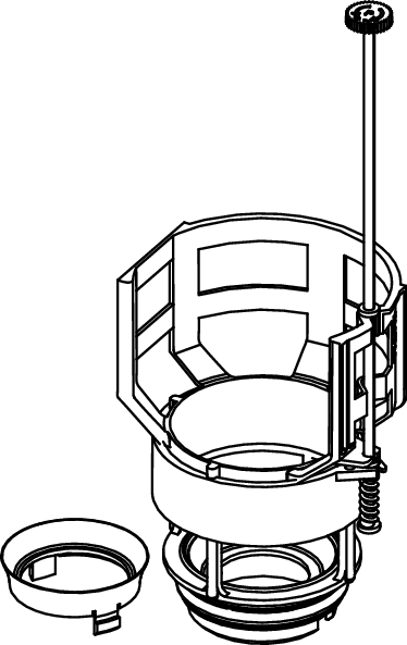 TECE-Ventilsitz mit einstellbarer Spülstromdrossel 9820670, für Uni- und Base-Spülkästen - Bild 2