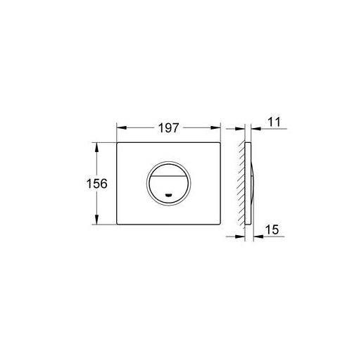 Grohe Nova Cosmopolitan Betätigungsplatte matt 38765P00 - Bild 2