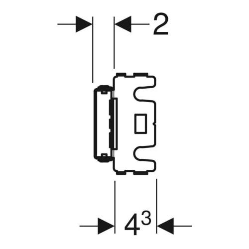 Geberit GIS Armaturenplatte Einzel-/ Blockbatterie 461.742.00.1 - Bild 3