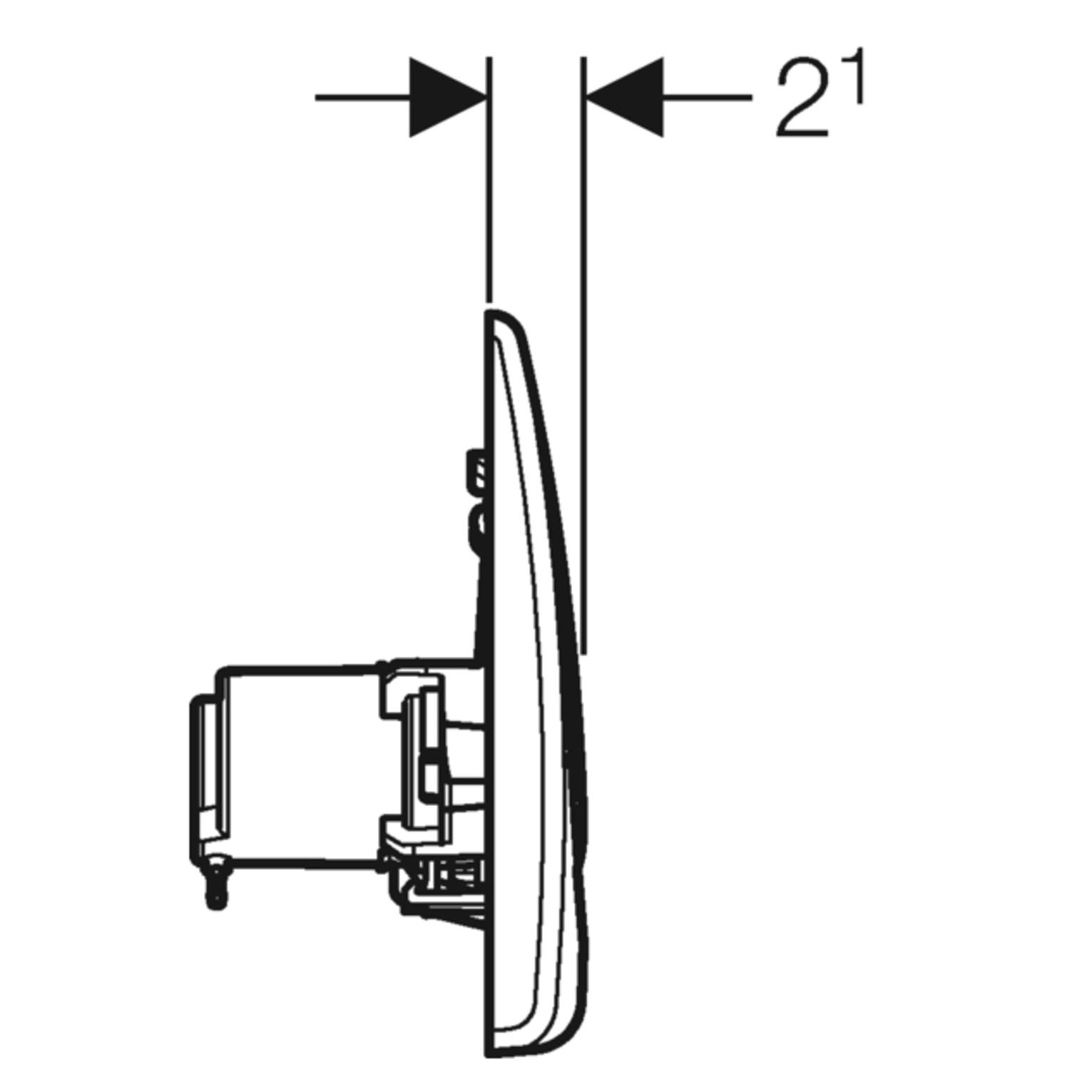 Geberit Urinal Handauslösung HyBasic pneumatisch chrom seidenglanz 115.820.46.5 - Bild 4