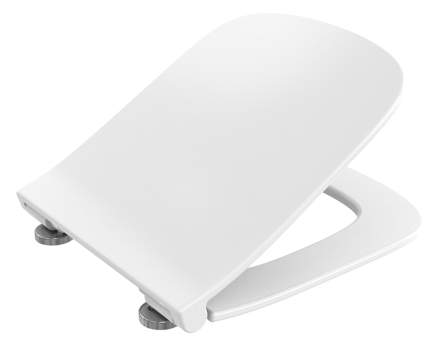 WC-Sitz mit Deckel weiß S006379 mit Absenkautomatik Edelstahl, abnehmbar, für DuraStyle Wand-WC - Bild 2