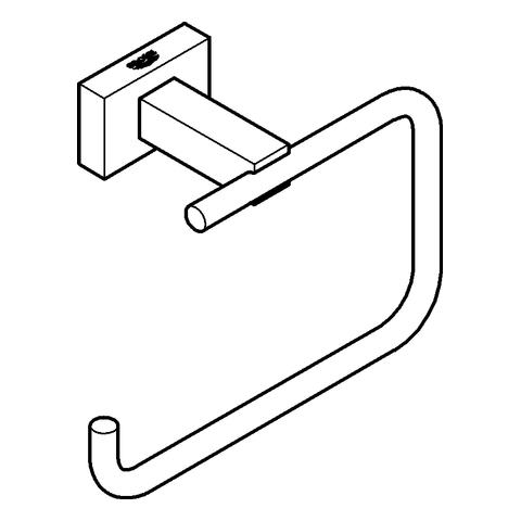 Grohe WC-Papierhalter Essentials Cube 40507 ohne Deckel chrom 40507001 - Bild 2