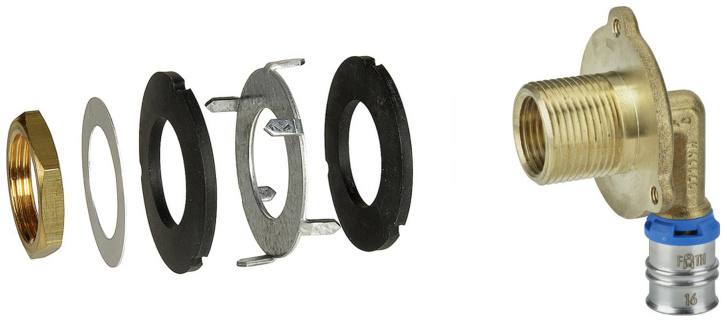 CONEL Connect MV2 Wanddurchführung Leichtbau UP 16 mm x 1/2'' IG x 3/4'' AG - Bild 1