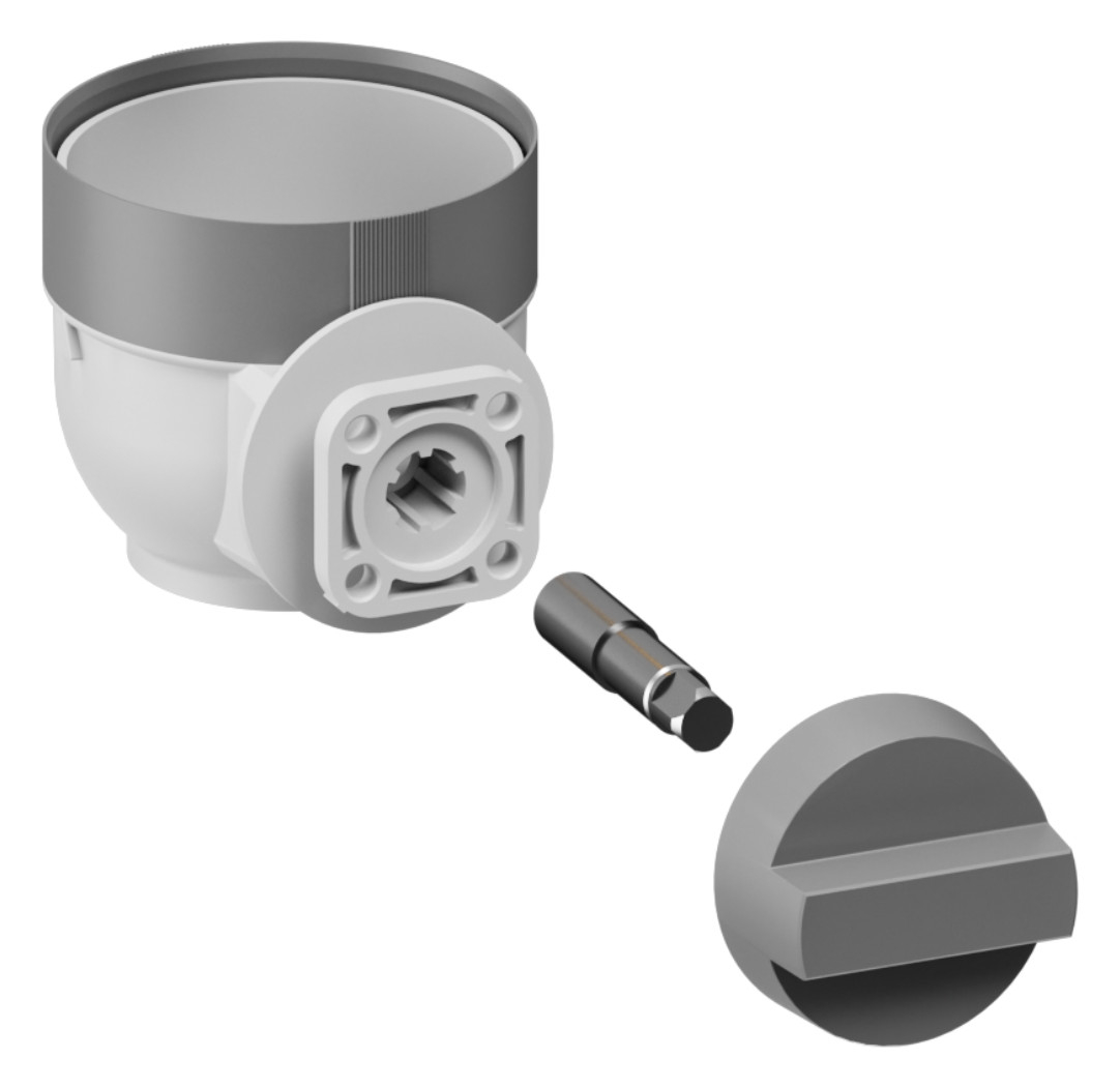 Resideo Umrüstsatz URS-1AR Bajonett auf ISO-Flansch, für Abmessung 1/2'' bis 1 1/4''