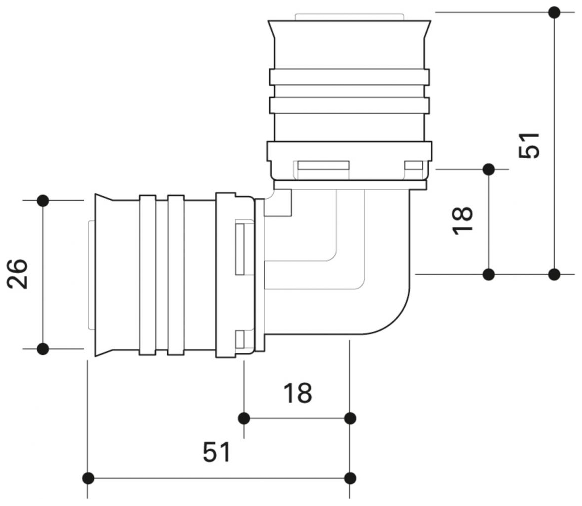 CONEL Connect MV2 Winkel 90 Grad 26 mm CCMVW26N - Bild 2