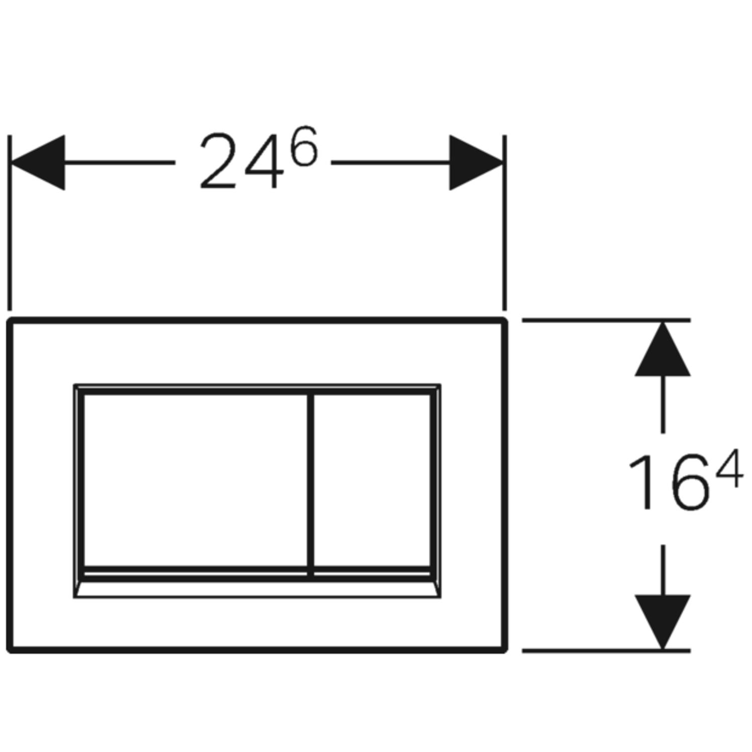 Geberit Sigma30 Betätigungsplatte 2-Mengen-Spülung weiß/hgl.verchromt/weiß 115.883.KJ.1 - Bild 2
