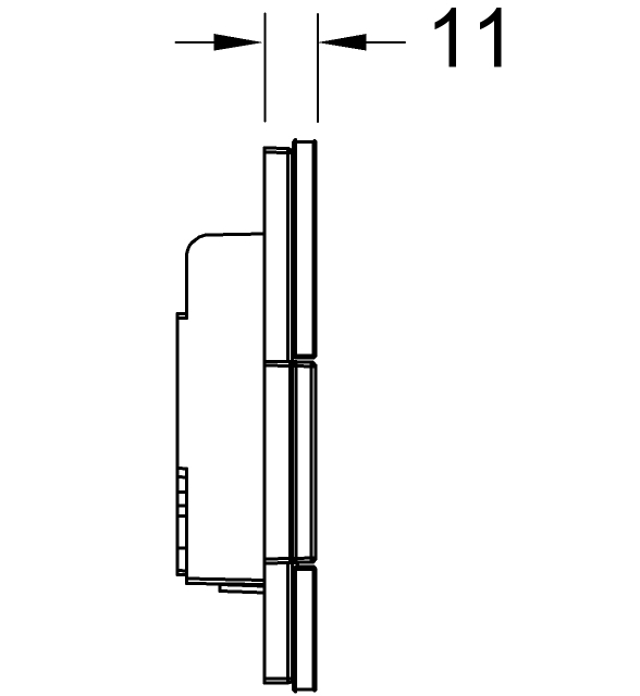 TECEsquare Glas Urinal-Betätigungsplatte schwarz, Tasten schwarz 9242809 - Bild 4