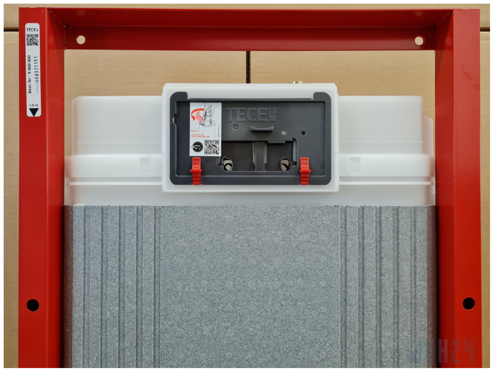 TECEbase Spülkasten Bauhöhe 1120mm mit Drückerplatte weiß und Befestigungssatz 9400400 - Bild 2