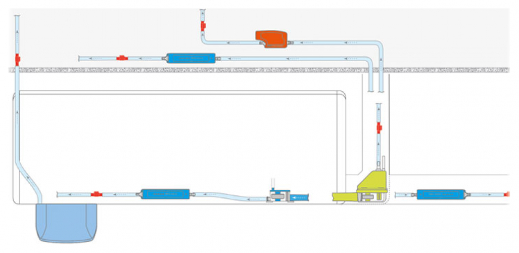 Aspen Pumps Kondensatpumpe Silent+ Mini Orange 2-teilig FP3313 - Bild 3