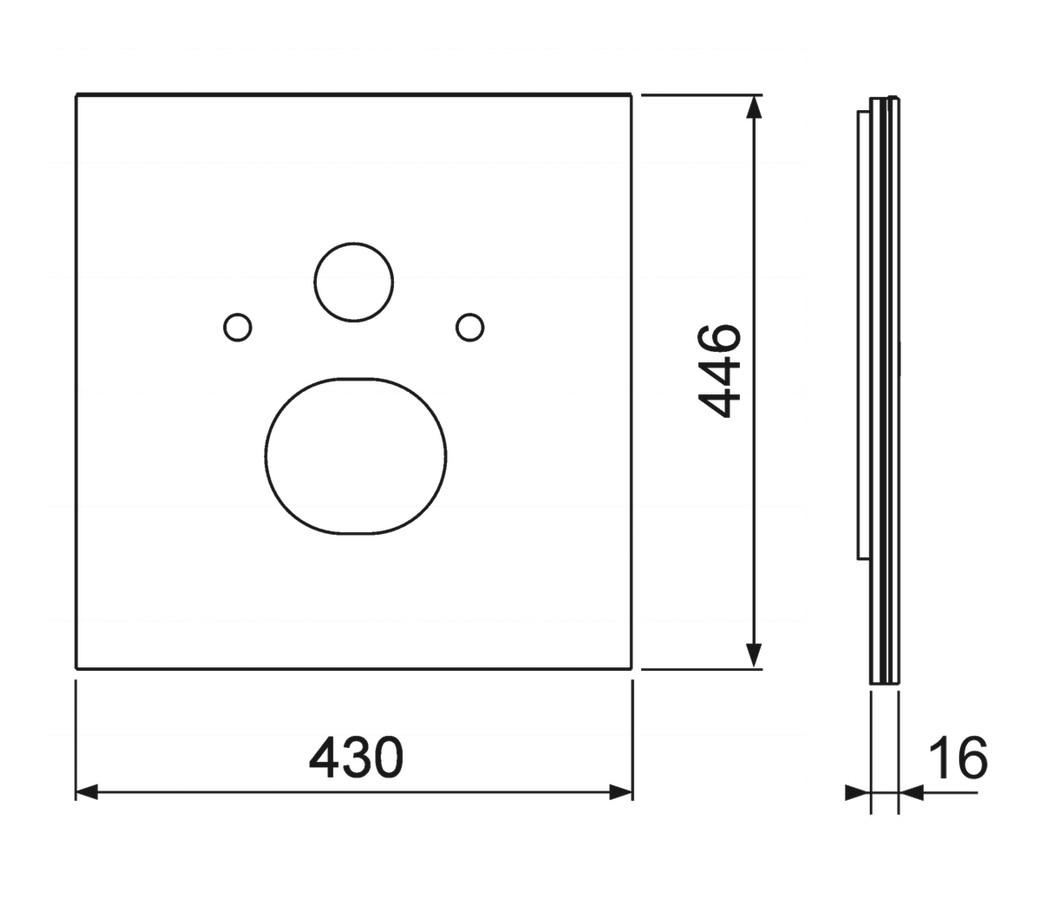 TECElux WC-Glasplatte für TECEone, Glas weiß 9650109 - Bild 2