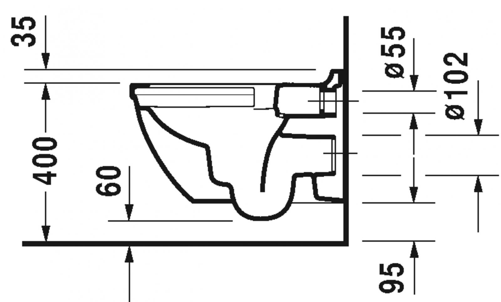 Duravit Starck 3 Wand-WC Rimless Set spülrandlos weiß, mit WC-Sitz und Absenkautomatik - Bild 3