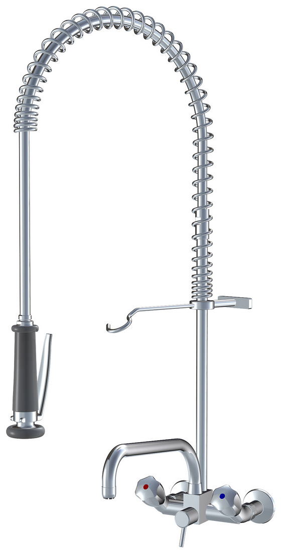 KWC Zweigriffmischer GASTRO Schwenkauslauf AD153 +/- 8 mm A300, ganzchrom K.24.42.74.000C78 - Bild 1