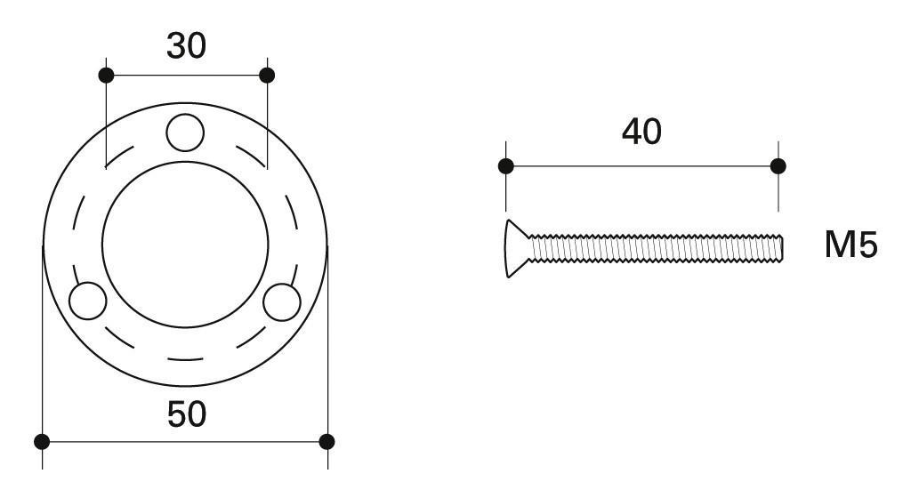 Fränkische Montageset L, für UP-Spülkastenwinkel mit Flansch 89516700 - Bild 2