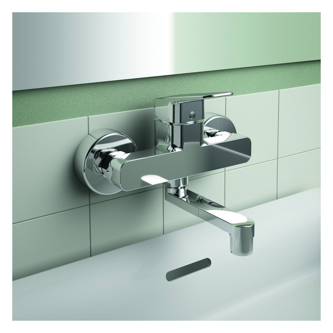 Ideal Standard Ceraplan Niederdruck Wand-Waschtischarmatur Chrom Ausladung 148-153mm BD241AA - Bild 4