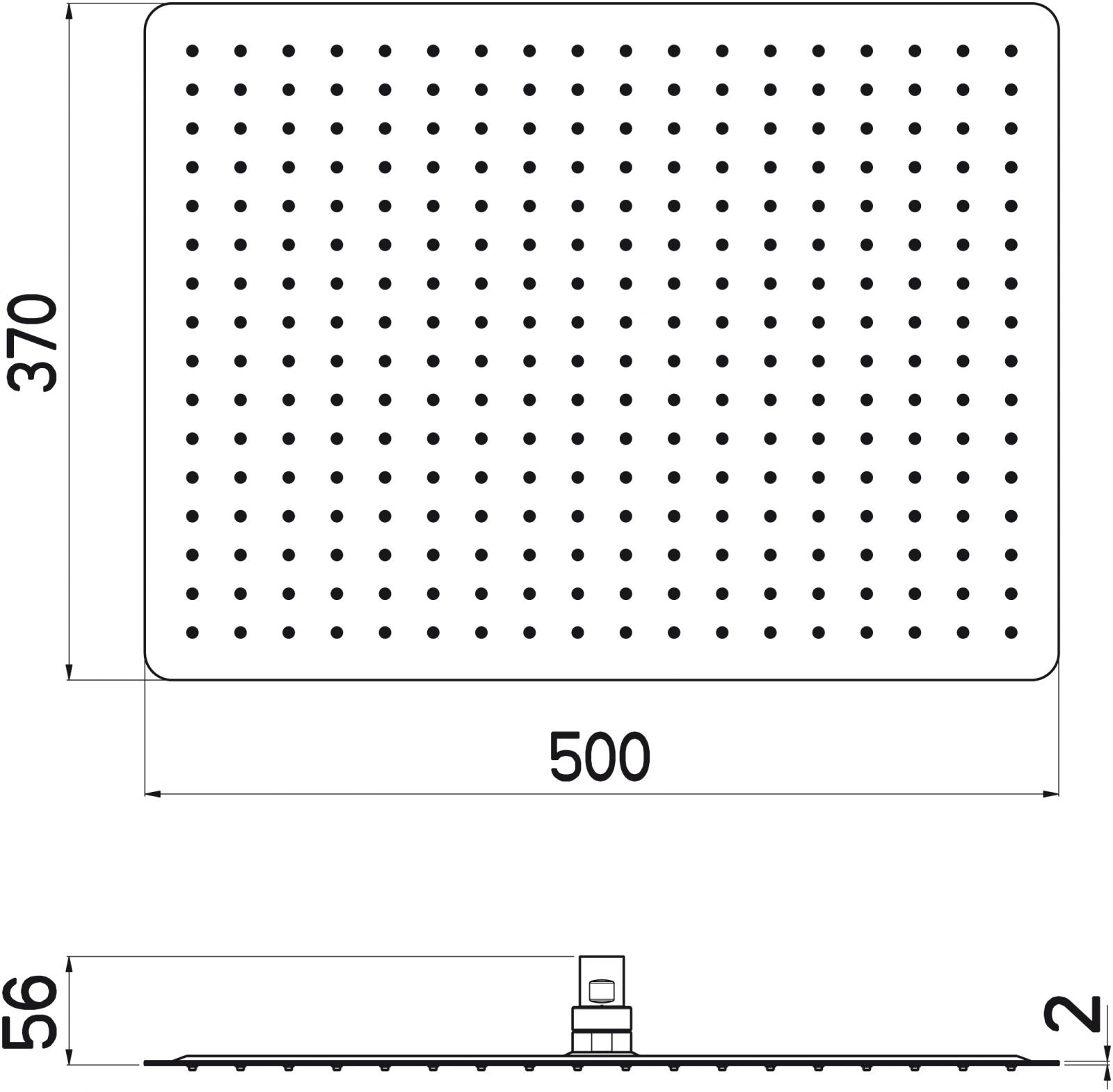 Nikles Regenkopfbrause Piano Quadro 500x370mm Edelstahl verchromt NIKPIAQRKB5037 - Bild 2
