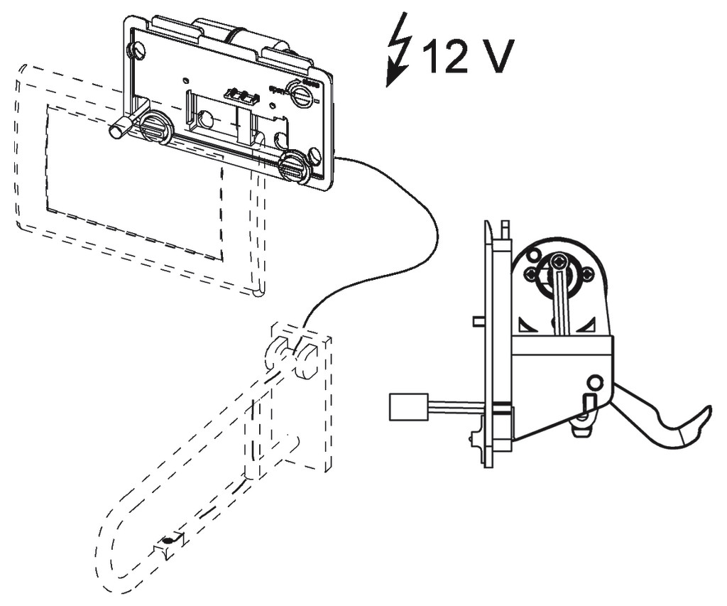 TECEplanus WC-Fernauslösung 230/12V 9240357 - Bild 2
