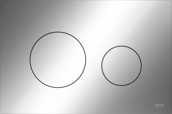 TECEloop WC-Betätigungsplatte Kunststoff für Zweimengentechnik, Chrom glänzend 9240921 - Bild 1