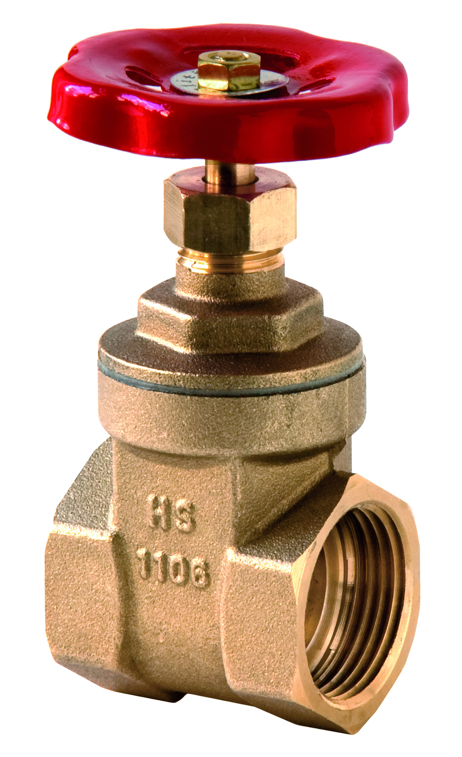 Muffenschieber 1 1/4'' (DN 32) aus Messing ohne Entleerung