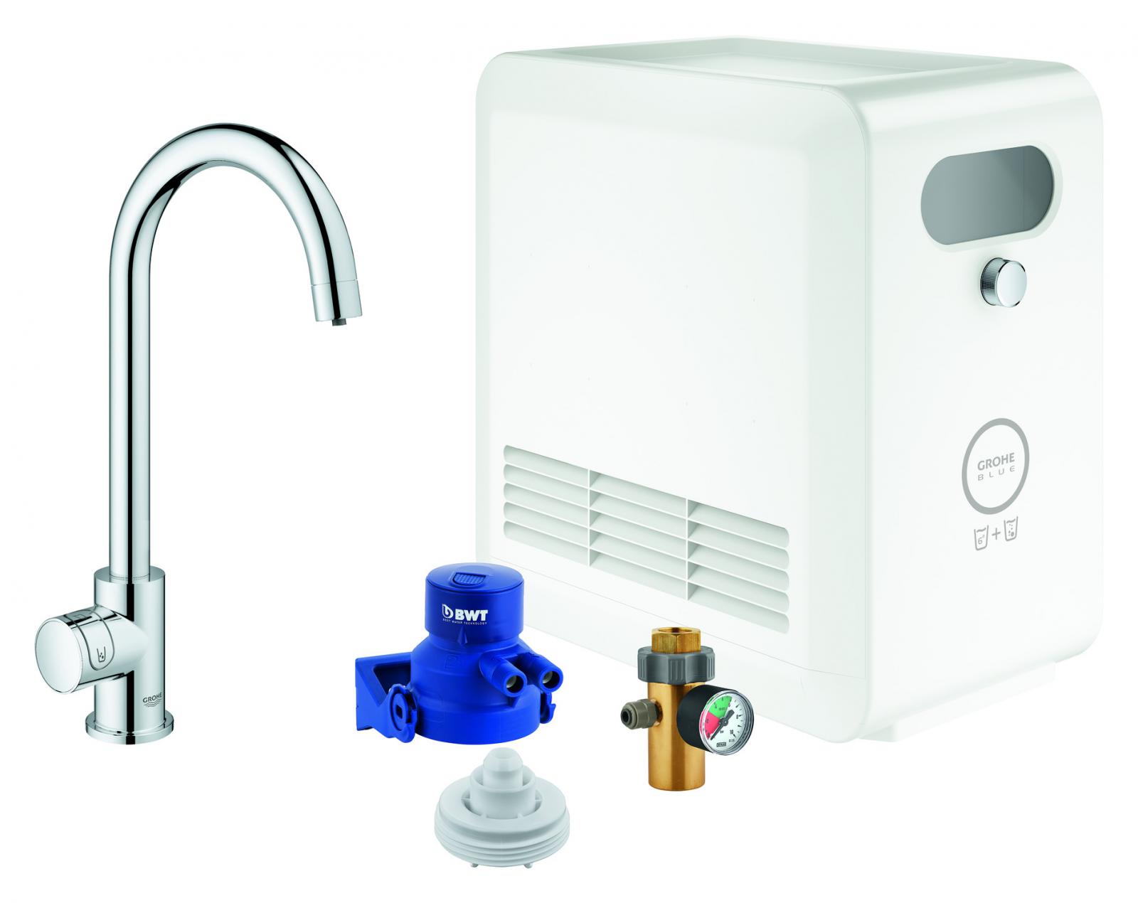 GROHE Blue Professional Mono Starter Kit Spültischbatterie Bluetooth/WIFI C-Auslauf chrom 31302002 - Bild 1