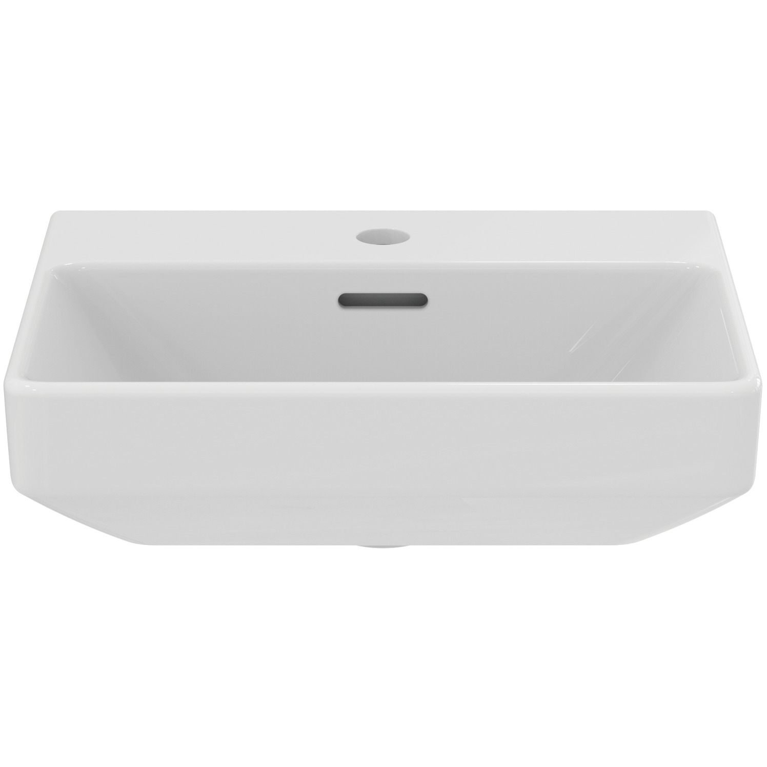 VIGOUR Handwaschbecken derby V3 edge 45x35cm mit Hahnloch und Überlauf